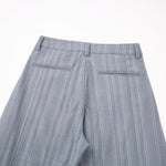 Vintage American Stripe Wide-Leg Curved Trousers