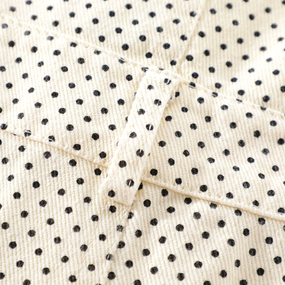 Polka Dot Strappy Denim Midi Dress