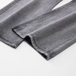 Ink Splatter Gray Bootcut Jeans-INNBLAC Fashion Apparel