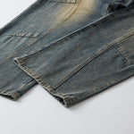 Vintage Washed Straight Leg Jeans-INNBLAC Fashion Apparel