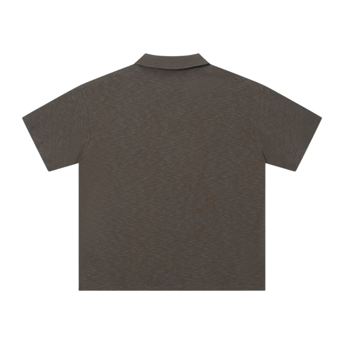 Retro Boxy Wool Blend Seagull Collar Polo Shirt