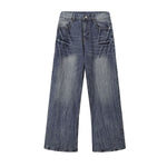 Vintage Whiskered Straight Leg Jeans