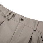 Vintage Curved Wide Leg Draped Trousers