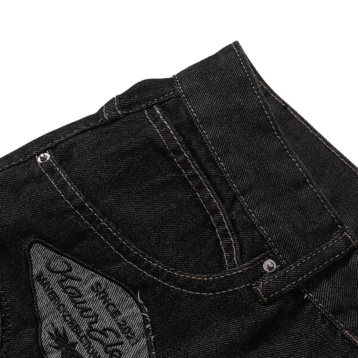 Vintage Black Straight Leg Jeans