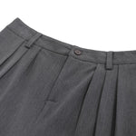 Vintage Pleated Wide Leg Cropped Trousers