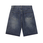 Cartoon Food Embroidery Fun Streetwear Denim Shorts