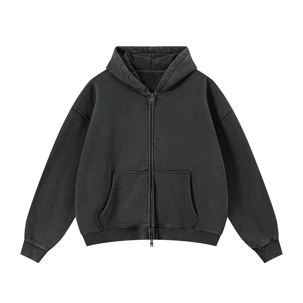 Soft Fleece Zip Up Hoodie Front Pockets