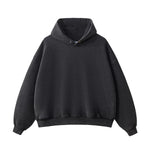 Vintage Wash Distressed Fleece Boxy Hoodie