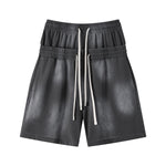Casual Drawstring Double Waistband Shorts