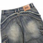 Y2K Fluid Patchwork Jeans-INNBLAC Fashion Apparel