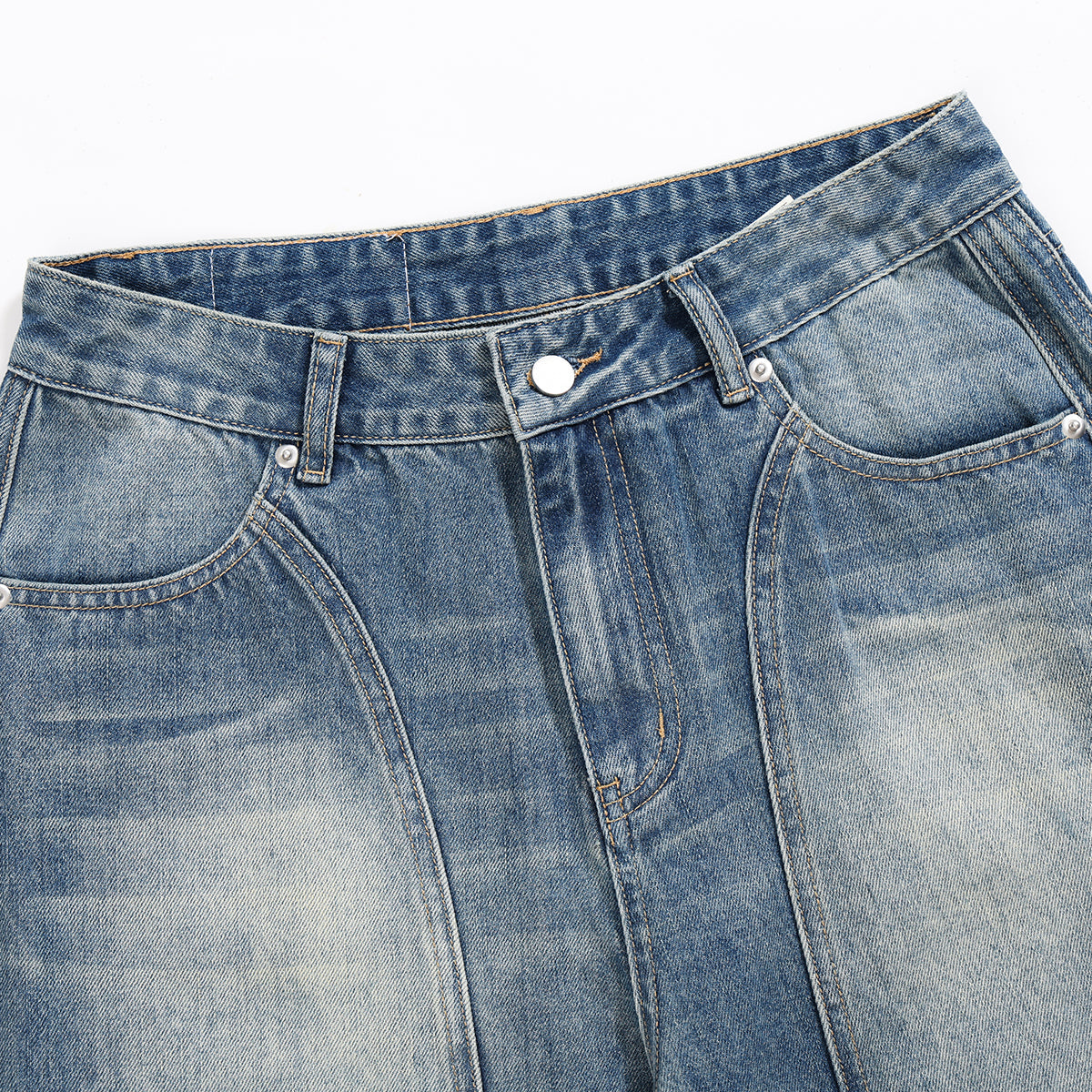 Washed Barrel-Leg Jeans-INNBLAC Fashion Apparel