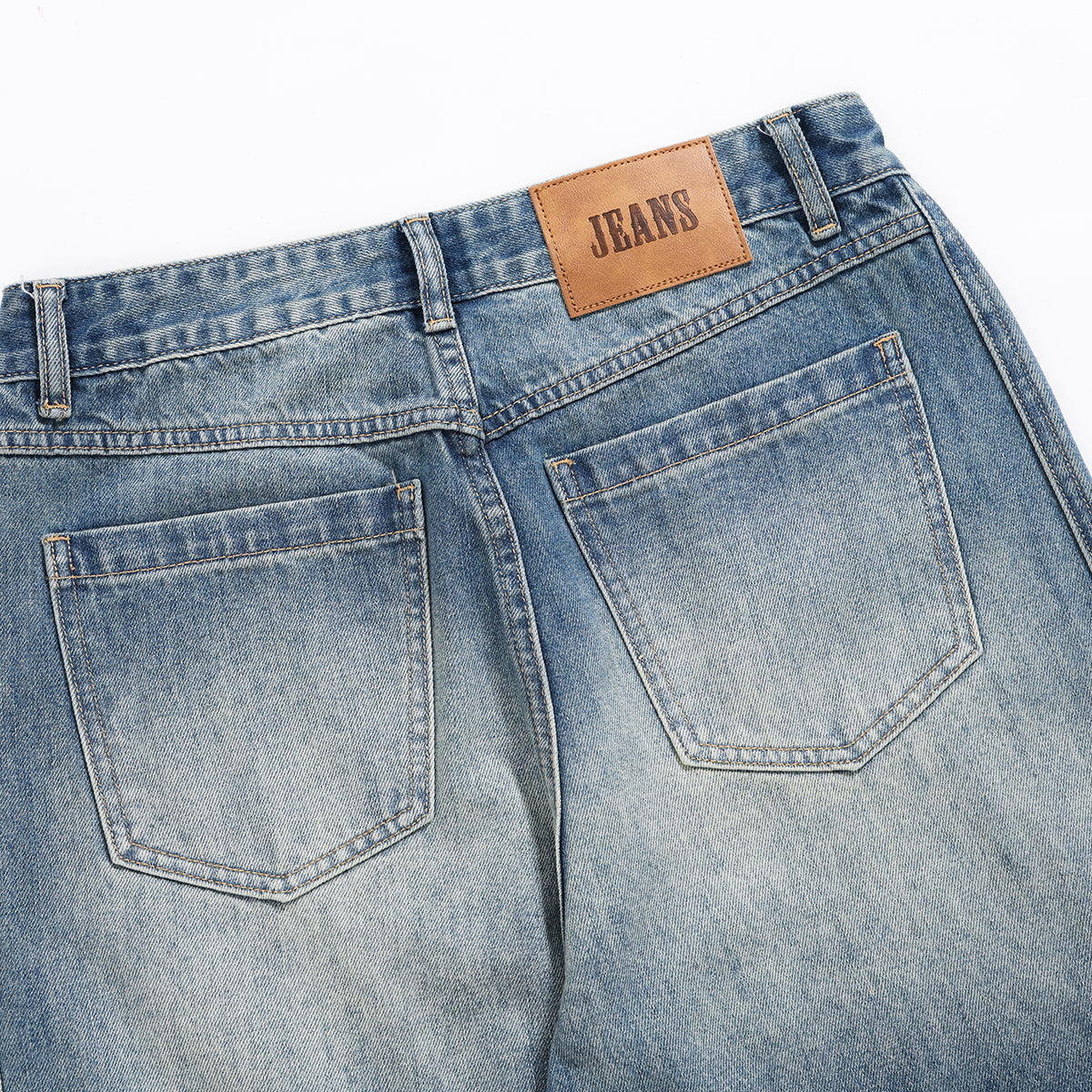 Washed Barrel-Leg Jeans-INNBLAC Fashion Apparel