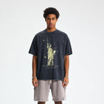Statue of Liberty Print Stone-Washed Cotton Tee