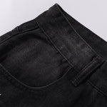 Black Washed Wide Leg Denim Jeans