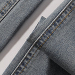 Light Wash Slight Flare Mid Rise Vintage Jeans