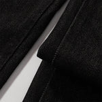 Contrast Stitching Detail Wide Leg Denim Pants