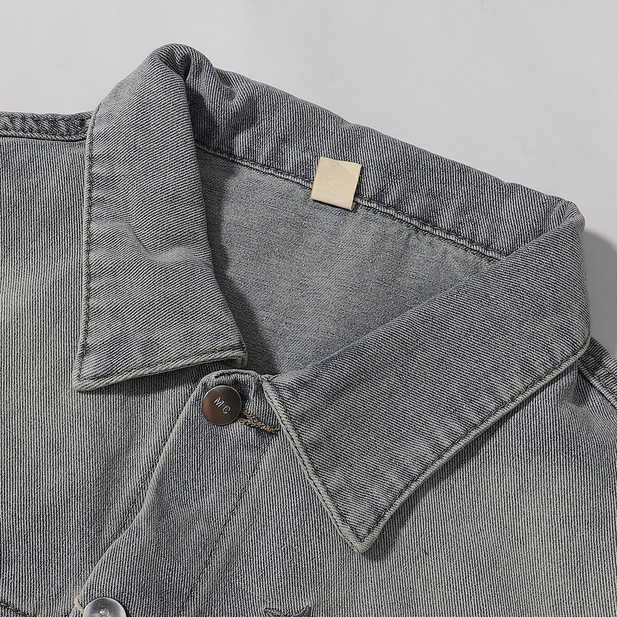Floral Embroidery Denim Trucker Jacket