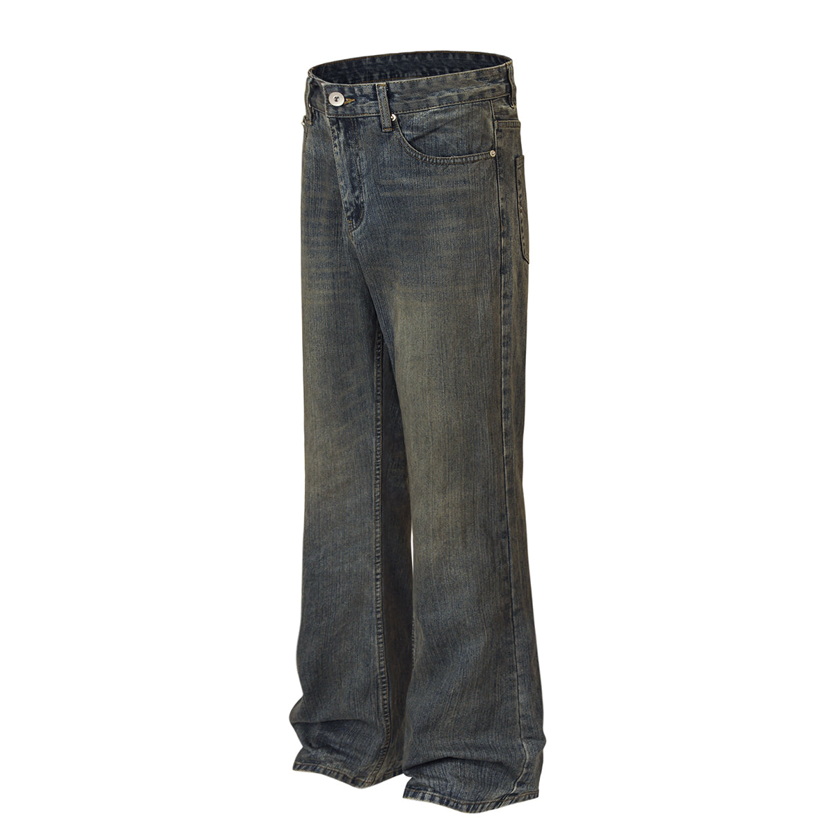 Wrinkle Wash Vintage Straight Jeans