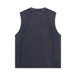 Raw Edge Patchwork Muscle Tank 275gsm
