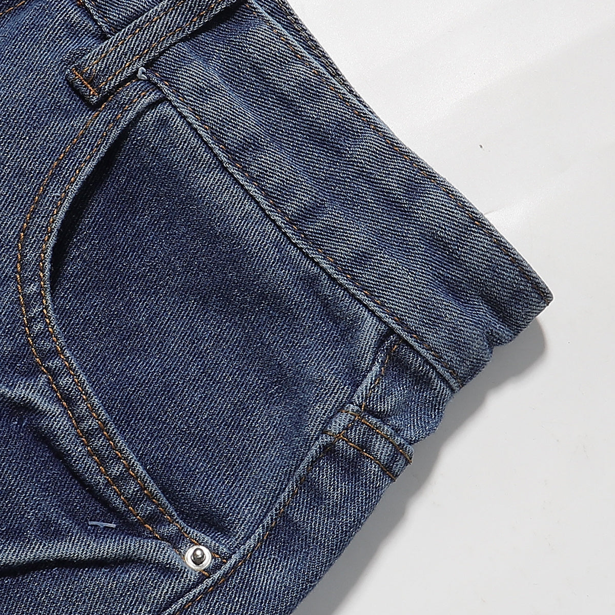 Vintage Washed Distressed Faded Denim Shorts