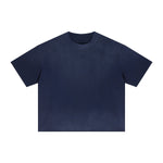 Boxy Raw Edge Washed Loose Short Sleeve Tee