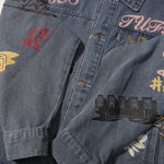 Floral-Printed Denim Trucker Jacket