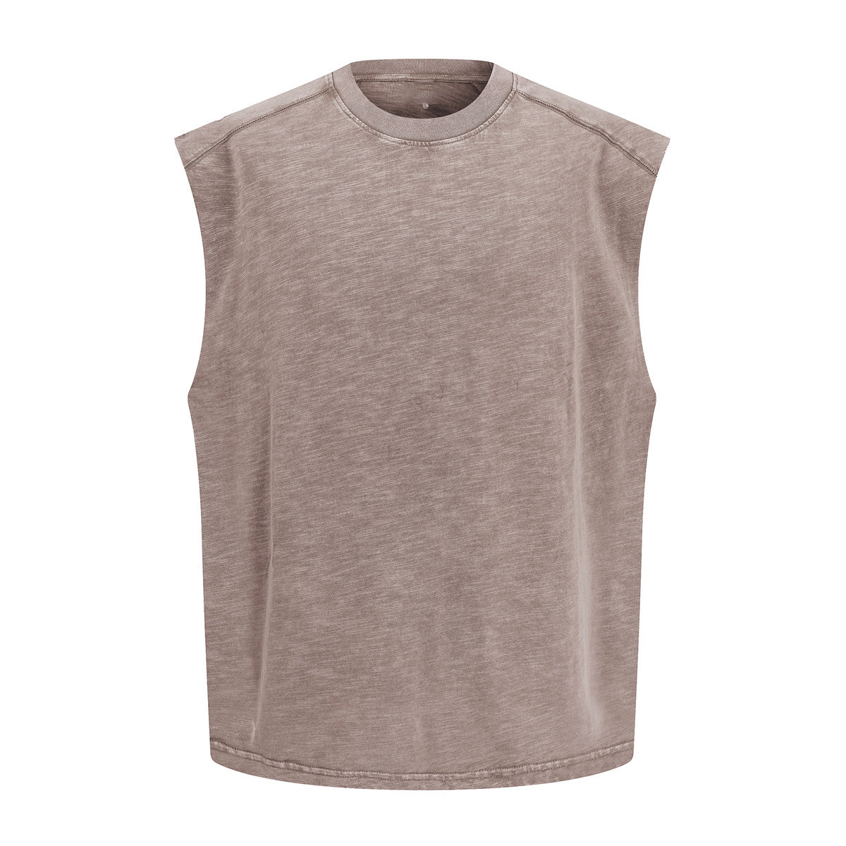 Raw Edge Distressed Studded Sleeveless Tee