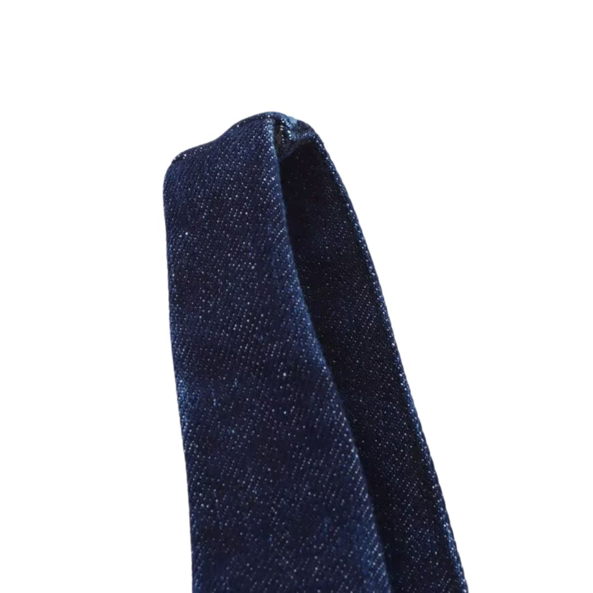 Classic Denim Square Neck A-Line Dress