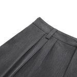 Vintage Pleated Wide Leg Cropped Trousers