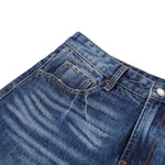 Vintage Washed Wide Leg Denim Shorts