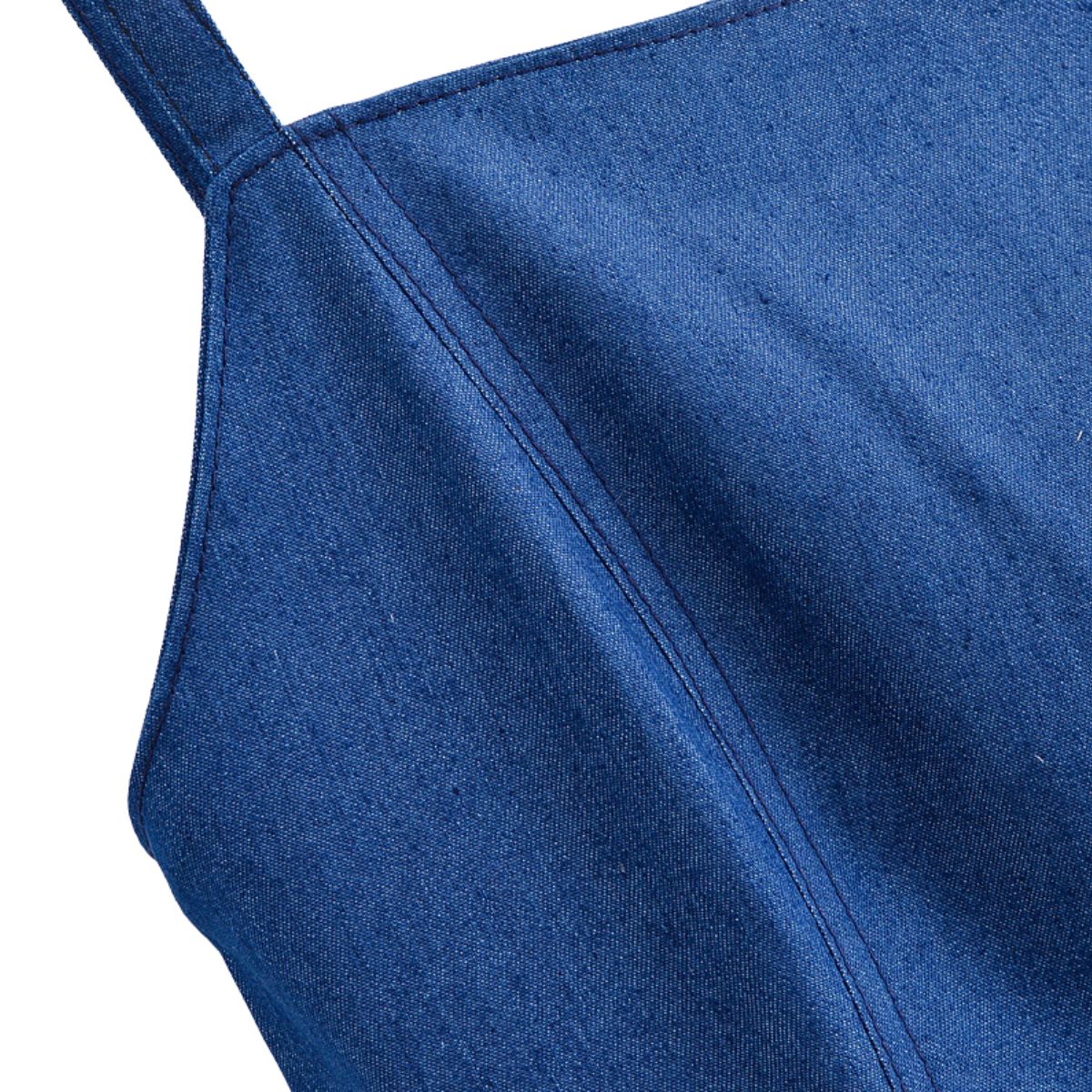 Classic Blue Denim Spaghetti Strap Flared Dress