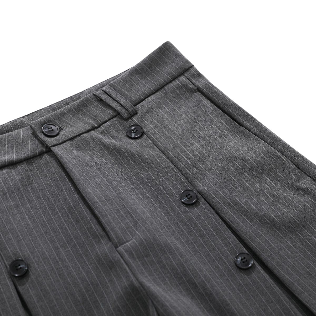 Vintage Pinstripe Wide Leg Cropped Trousers