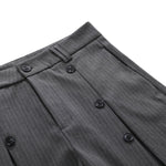 Vintage Pinstripe Wide Leg Cropped Trousers