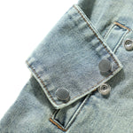 Relaxed Washed Zip-Up Denim Vest