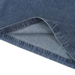 Vintage Washed Denim Zip Polo Shirt