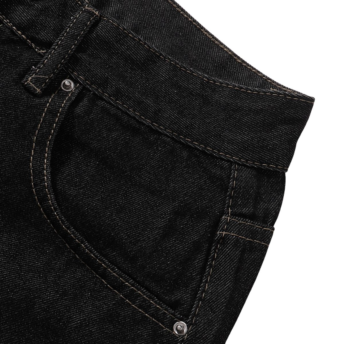 Vintage Black Straight Leg Jeans