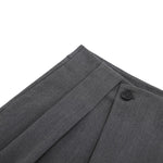 Vintage Asymmetrical Wide Leg Cropped Suit Shorts