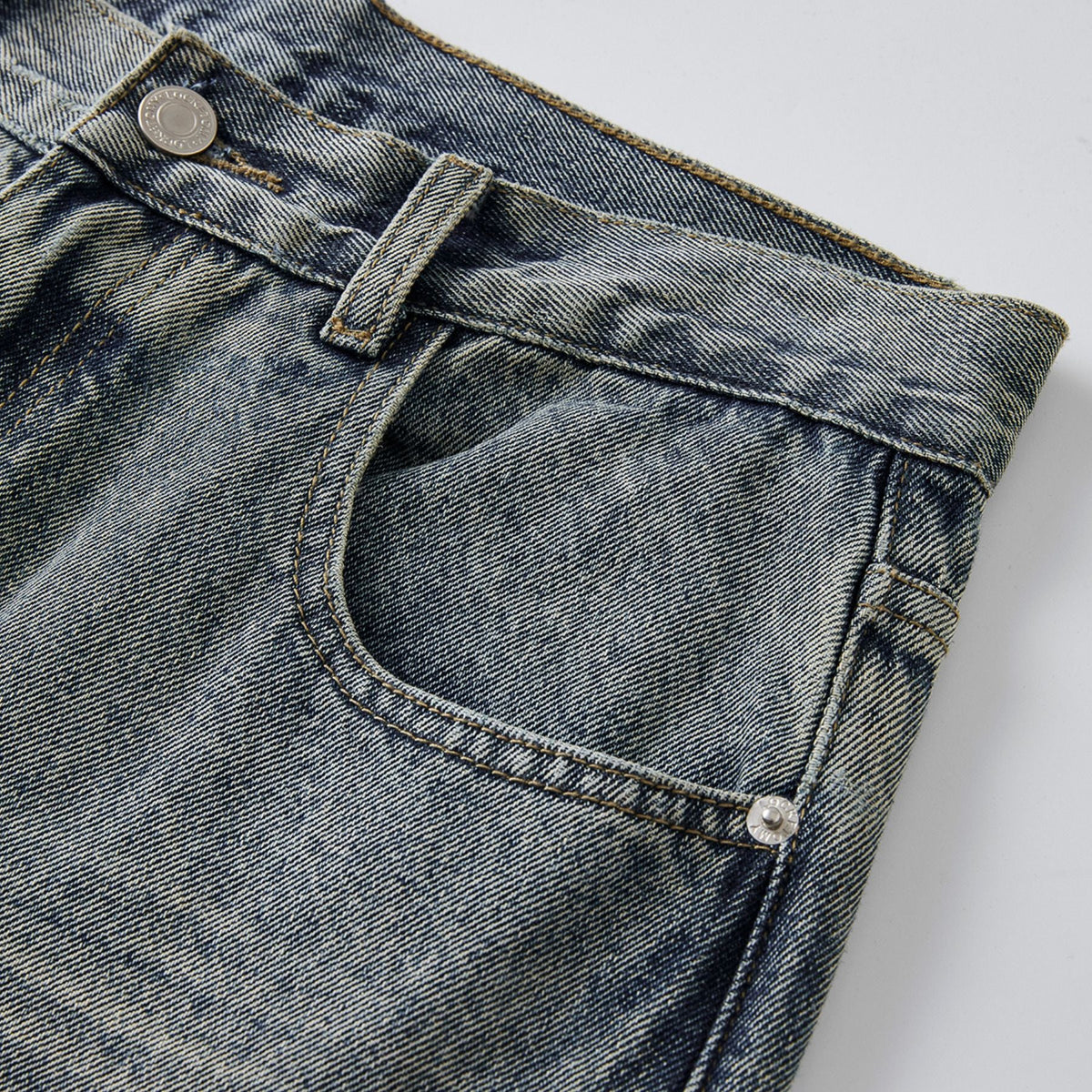 Vintage Washed Raw Hem Bootcut Jeans-INNBLAC Fashion Apparel