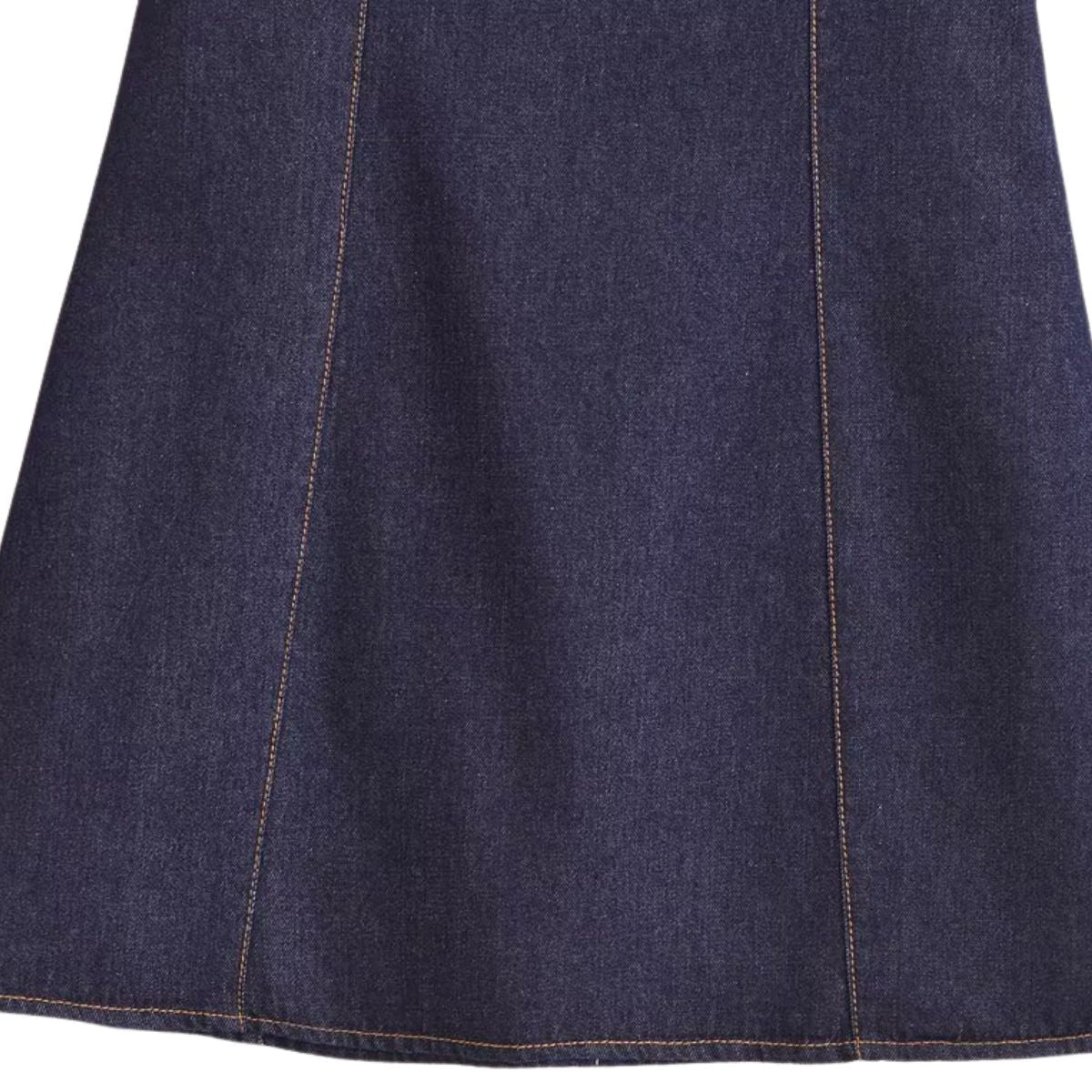 Flutter Sleeve A-Line Denim Minidress