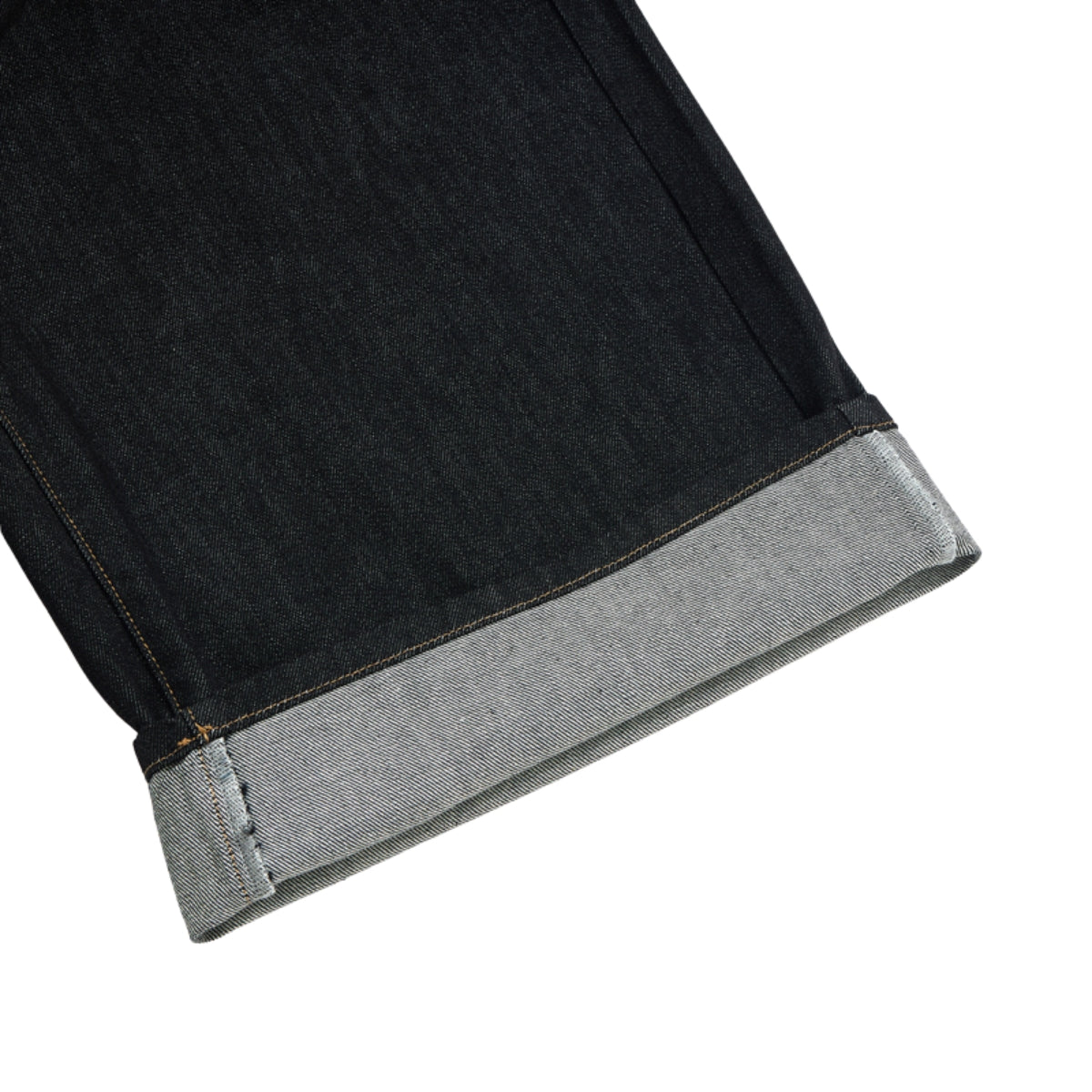 Raw Loose Straight-Leg Bermuda Washed Denim Shorts