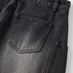 Washed Straight Leg Cargo Jeans-INNBLAC Fashion Apparel