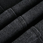 Vintage Washed Distressed Dropped Shoulder Workwear Multi-pocket Denim Jacket