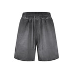 Reverse-Dyed Distressed Raw Edge Shorts