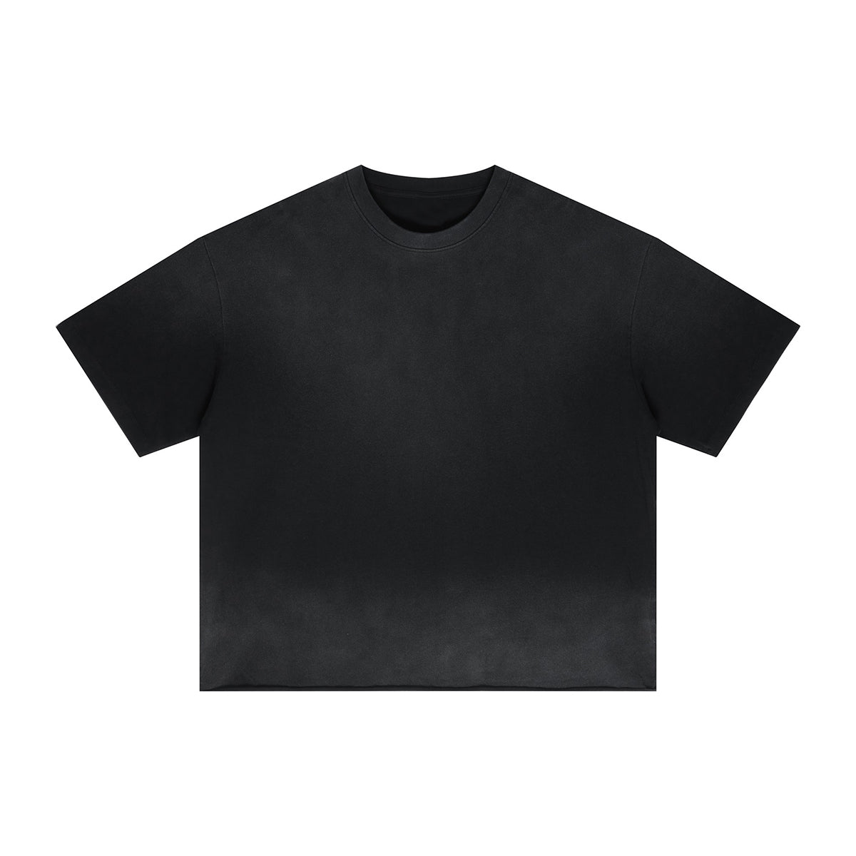 Boxy Raw Edge Washed Loose Short Sleeve Tee