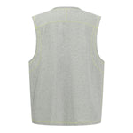 Contrast Stitching Sleeveless Crew Neck Casual Sport Tee