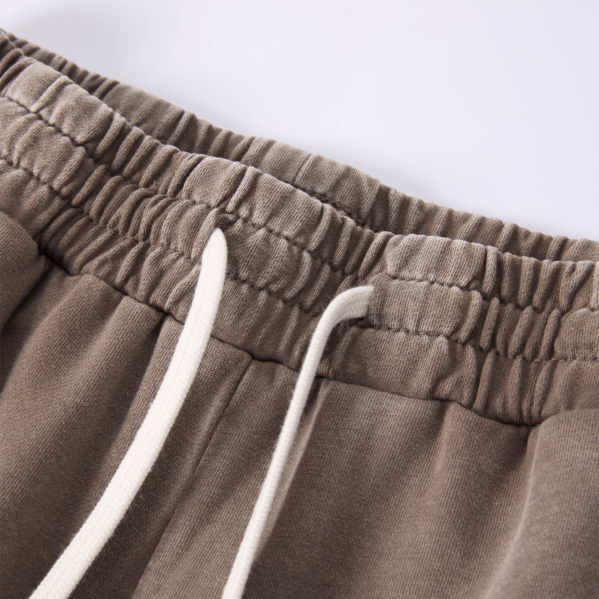 Vintage Washed Curved Panel Wide Drawstring Pants