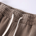 Vintage Washed Curved Panel Wide Drawstring Pants