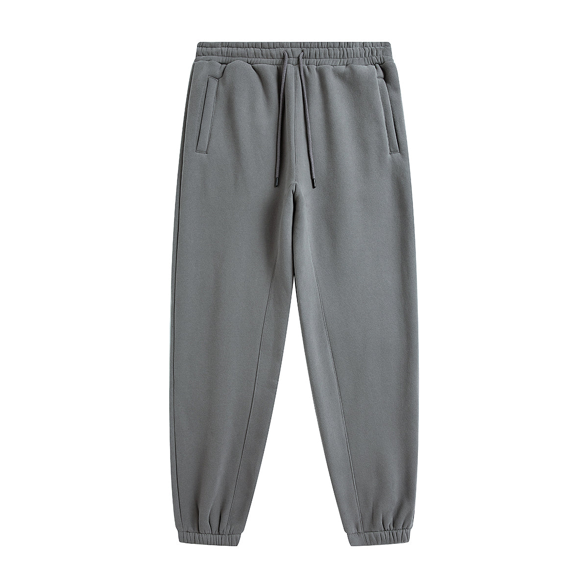 Solid Color Plush Lining Joggers-INNBLAC Fashion Apparel