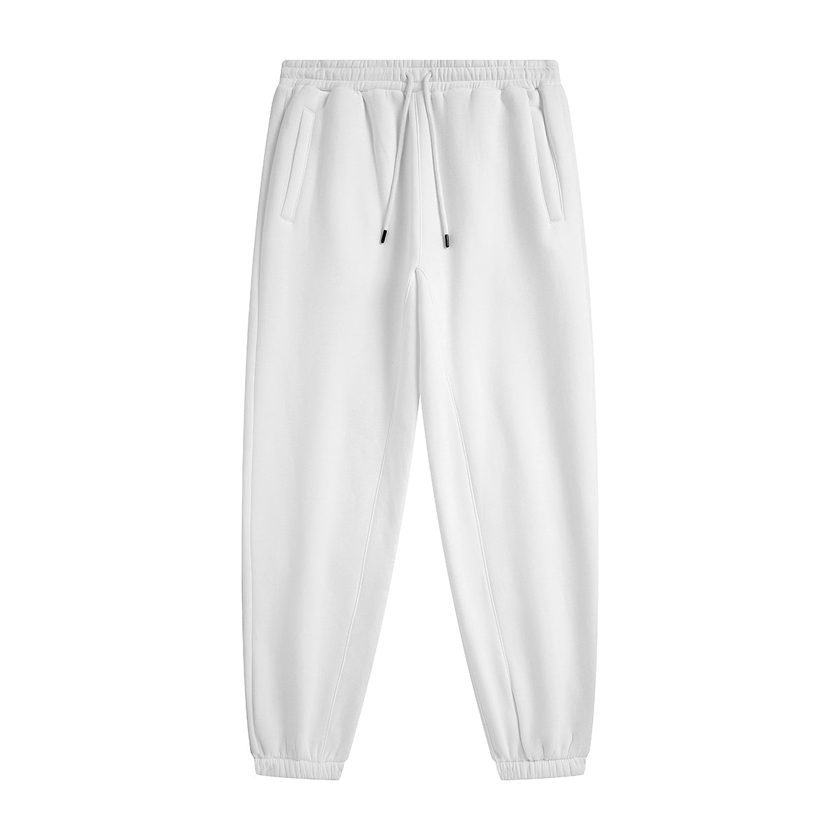 Solid Color Plush Lining Joggers-INNBLAC Fashion Apparel