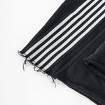 Side-Stripe Baggy Washed Track Pants-INNBLAC Fashion Apparel